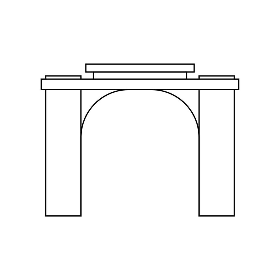 diseño de ilustración de icono de puerta simple vector