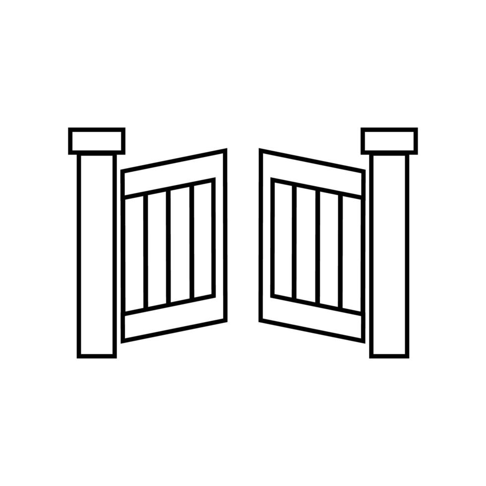 diseño de ilustración de icono de puerta simple vector