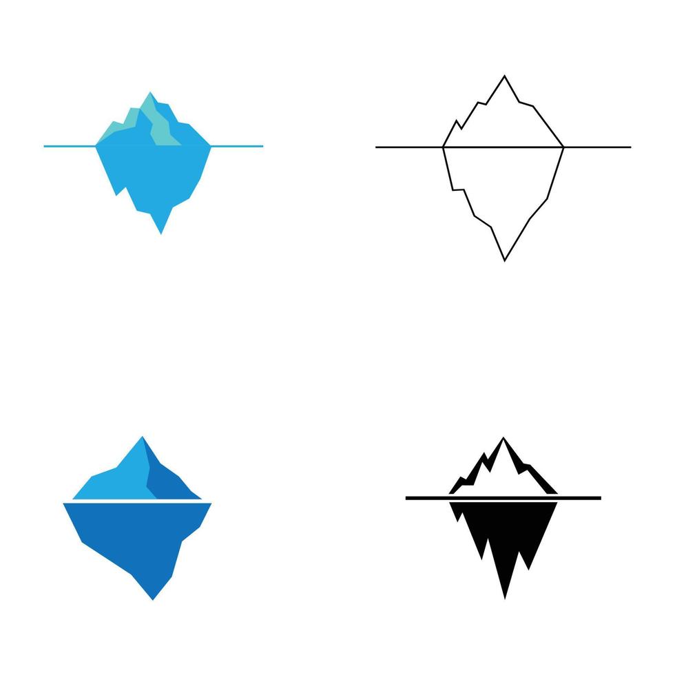 simple iceberg icon vector