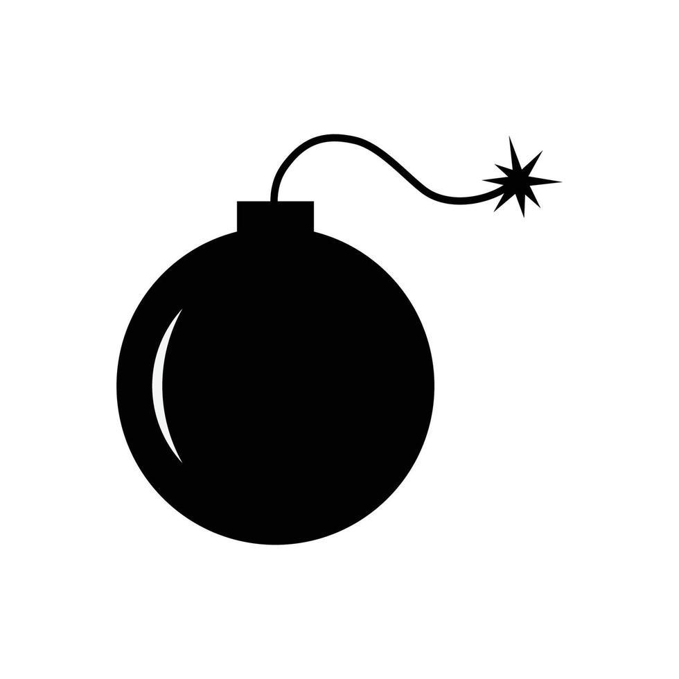 simple bomb icon vector