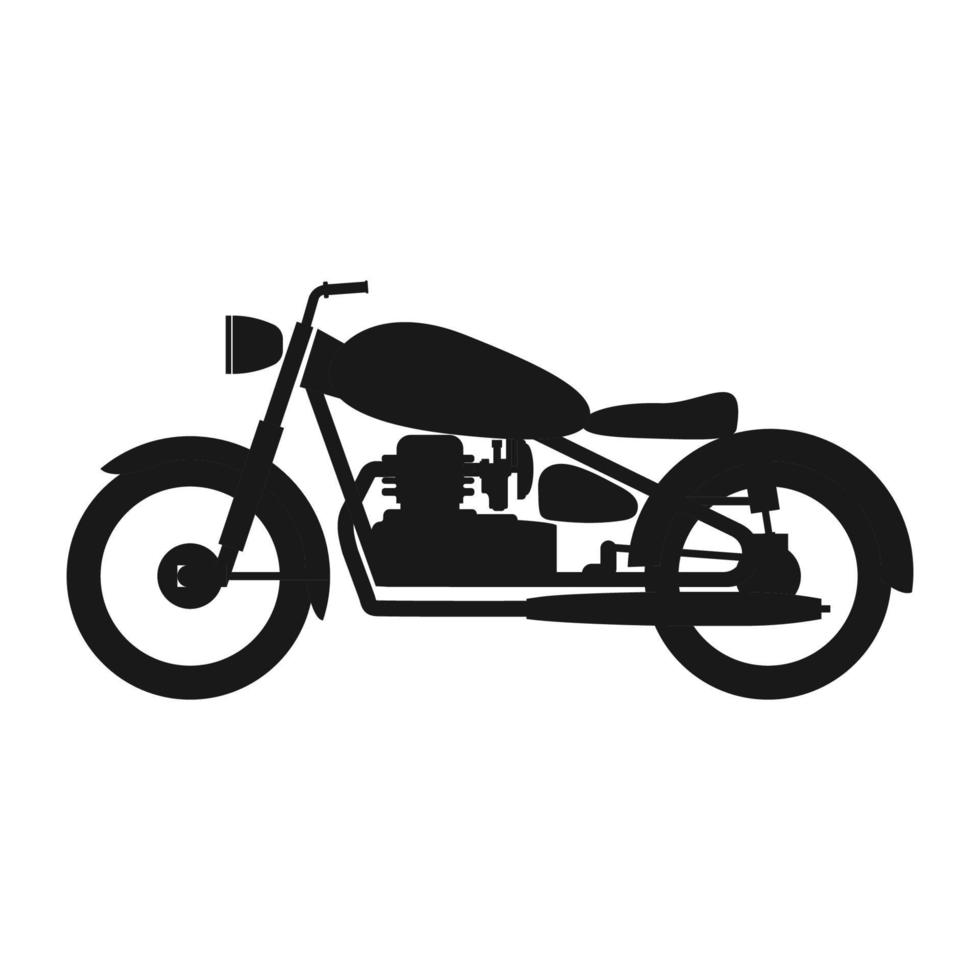 Diseño de ilustración de vector de icono de moto vintage