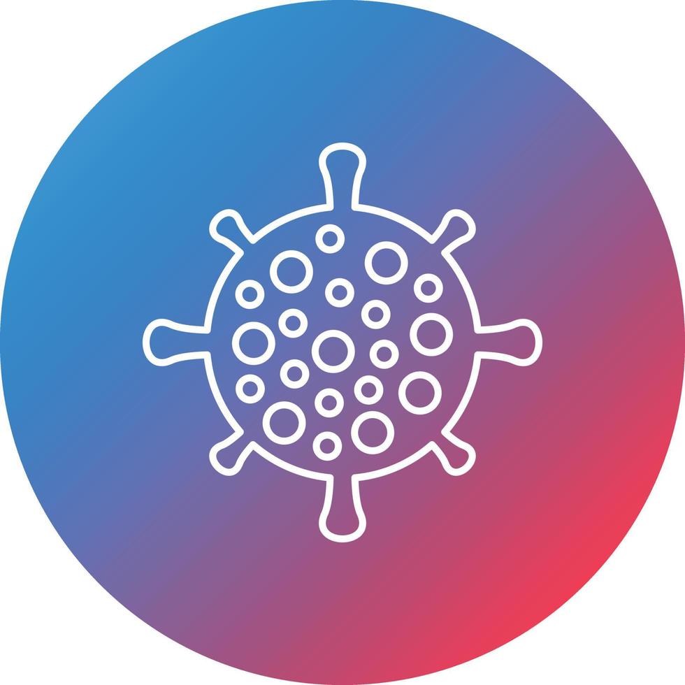 Bacteria Line Gradient Circle Background Icon vector