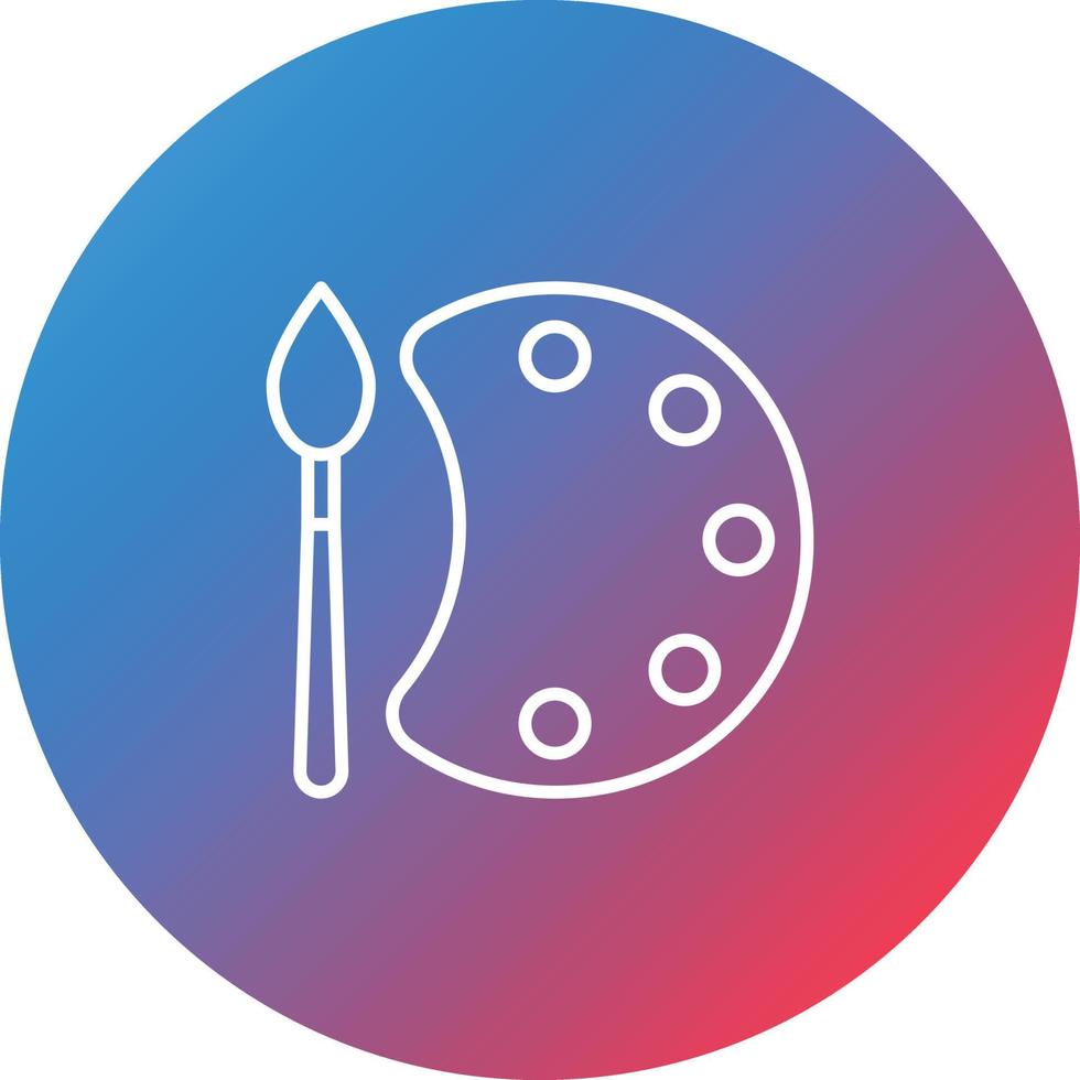 Color Pallete Line Gradient Circle Background Icon vector