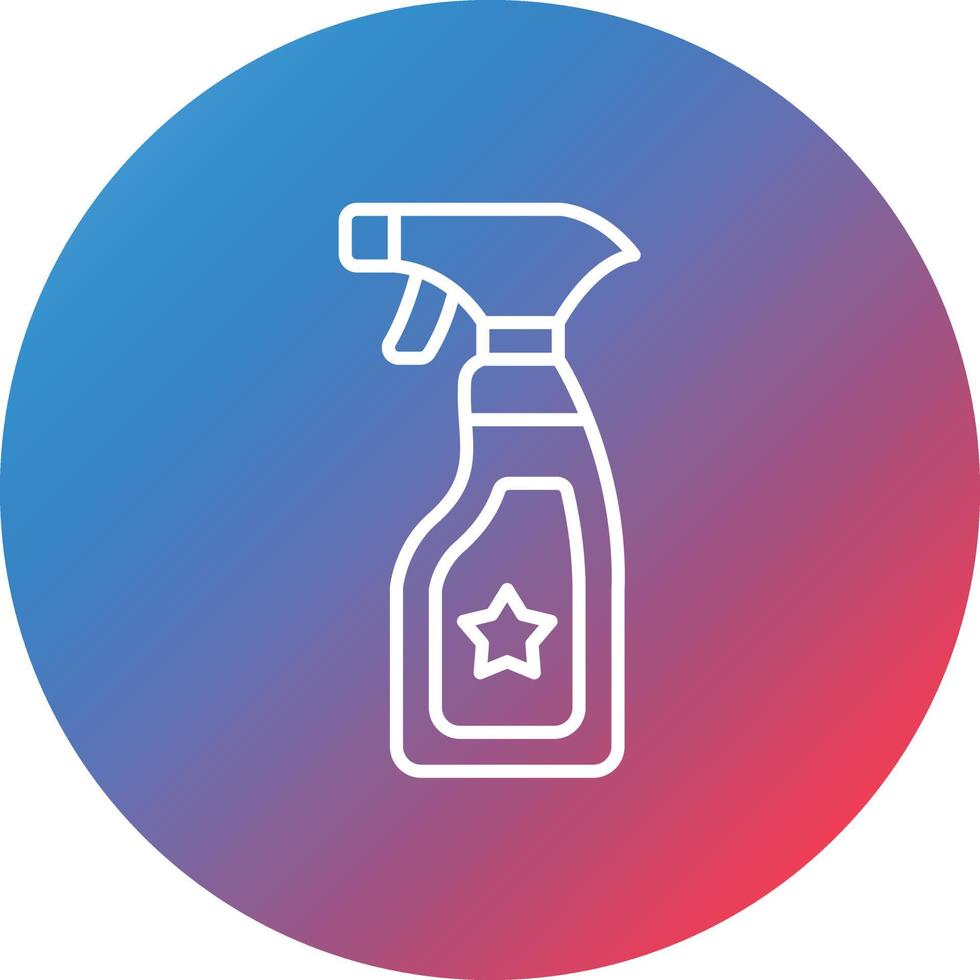 Cleaning Spray Line Gradient Circle Background Icon vector