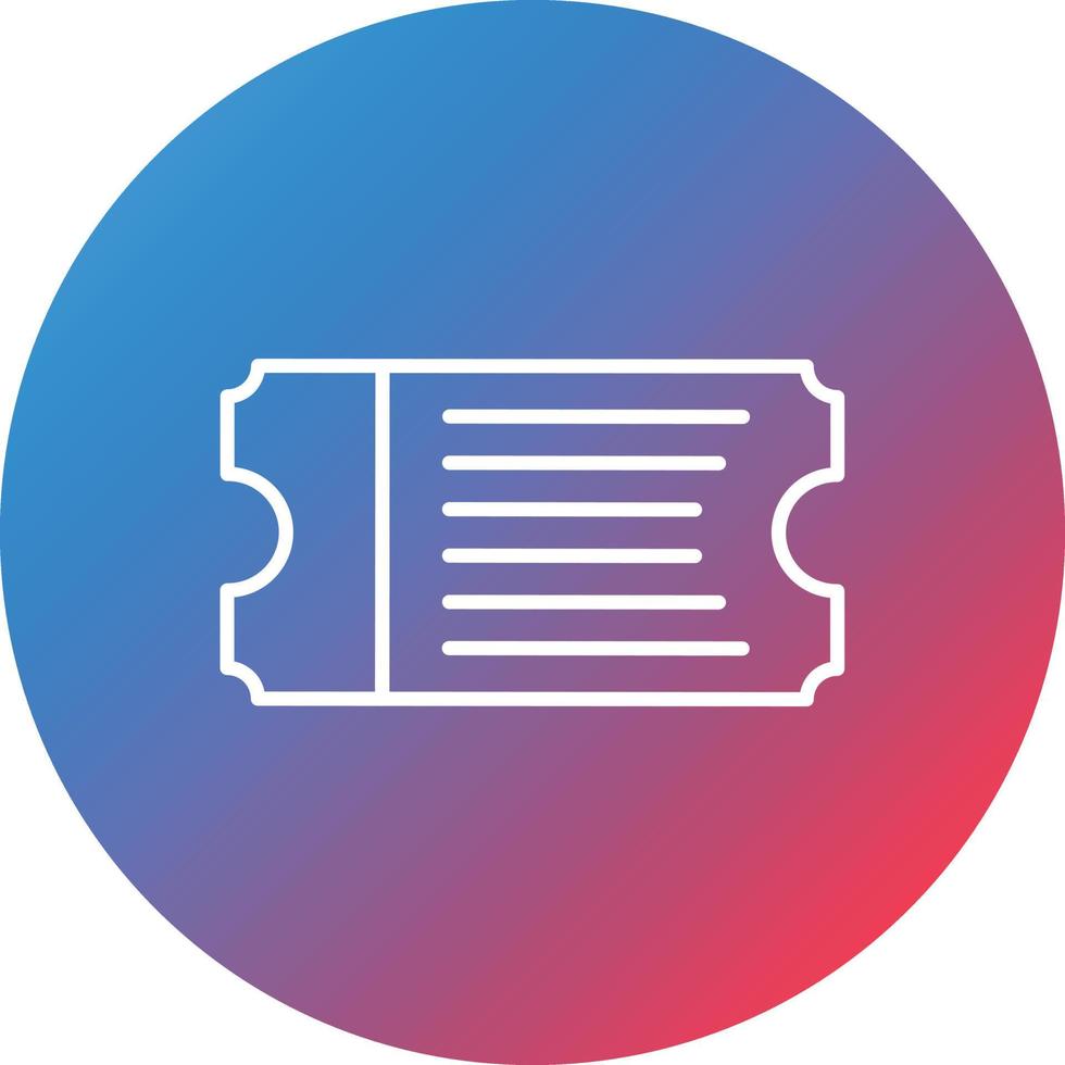 Coupon Line Gradient Circle Background Icon vector