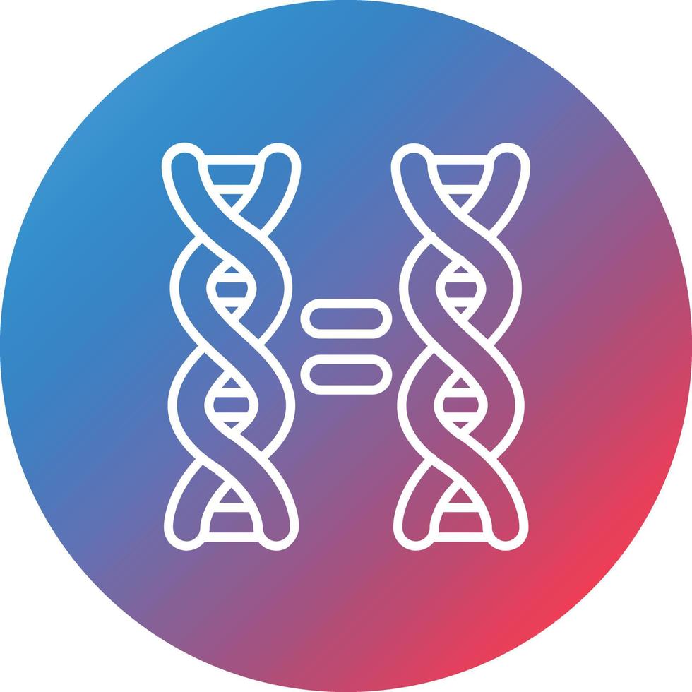 Cloning Line Gradient Circle Background Icon vector