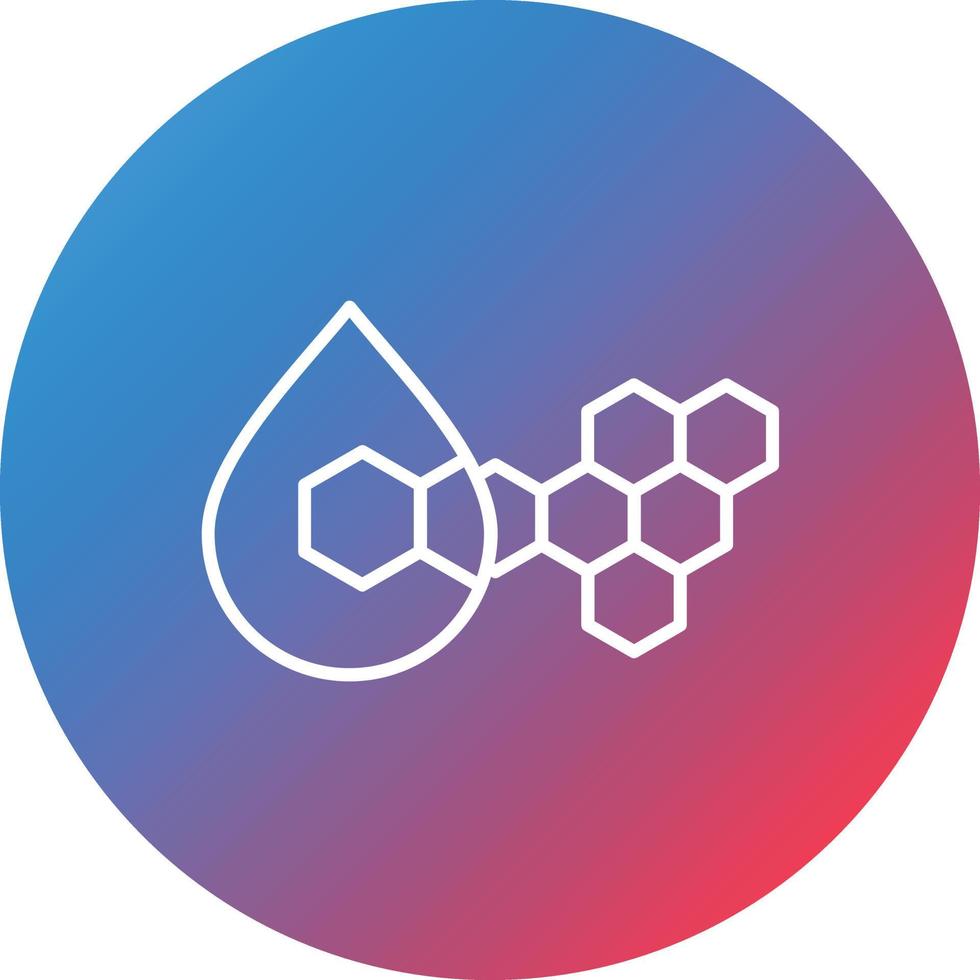 Nanotech Line Gradient Circle Background Icon vector