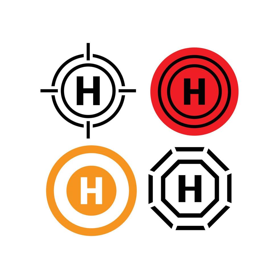 helicopter pad icon vektor vector