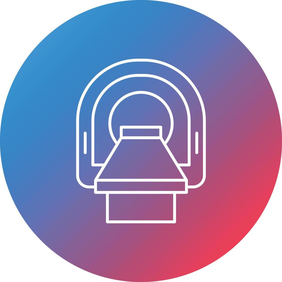 Tomography Line Gradient Circle Background Icon vector