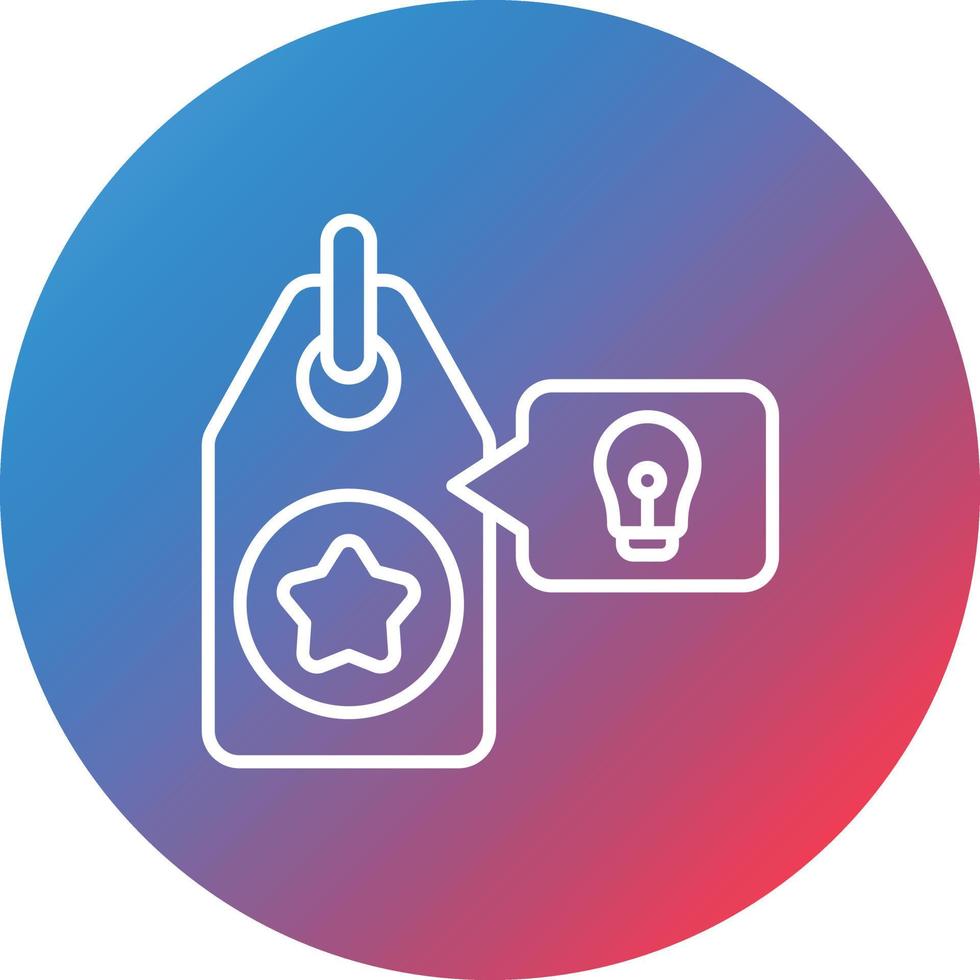 Brand Mentions Line Gradient Circle Background Icon vector