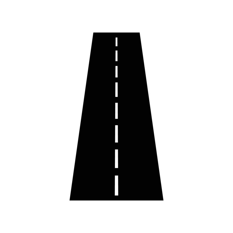 icono de carretera con línea punteada vector