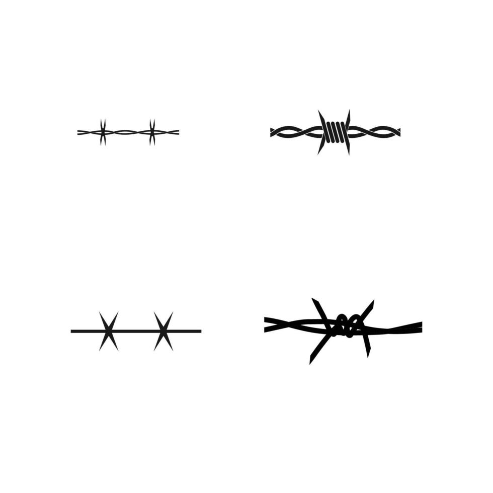 barbed wire icon illustration design vector