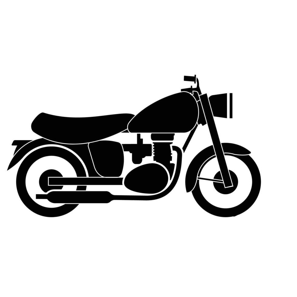 Diseño de ilustración de vector de icono de moto vintage