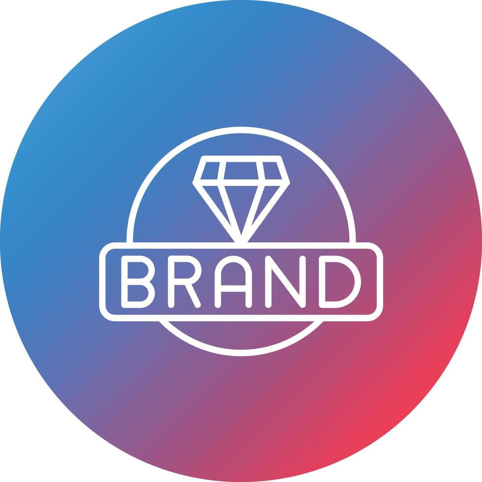 Brand Line Gradient Circle Background Icon vector