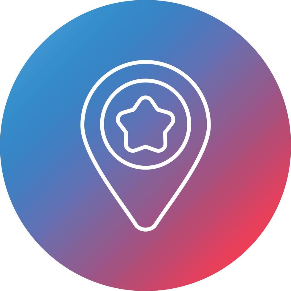 Positioning Line Gradient Circle Background Icon vector