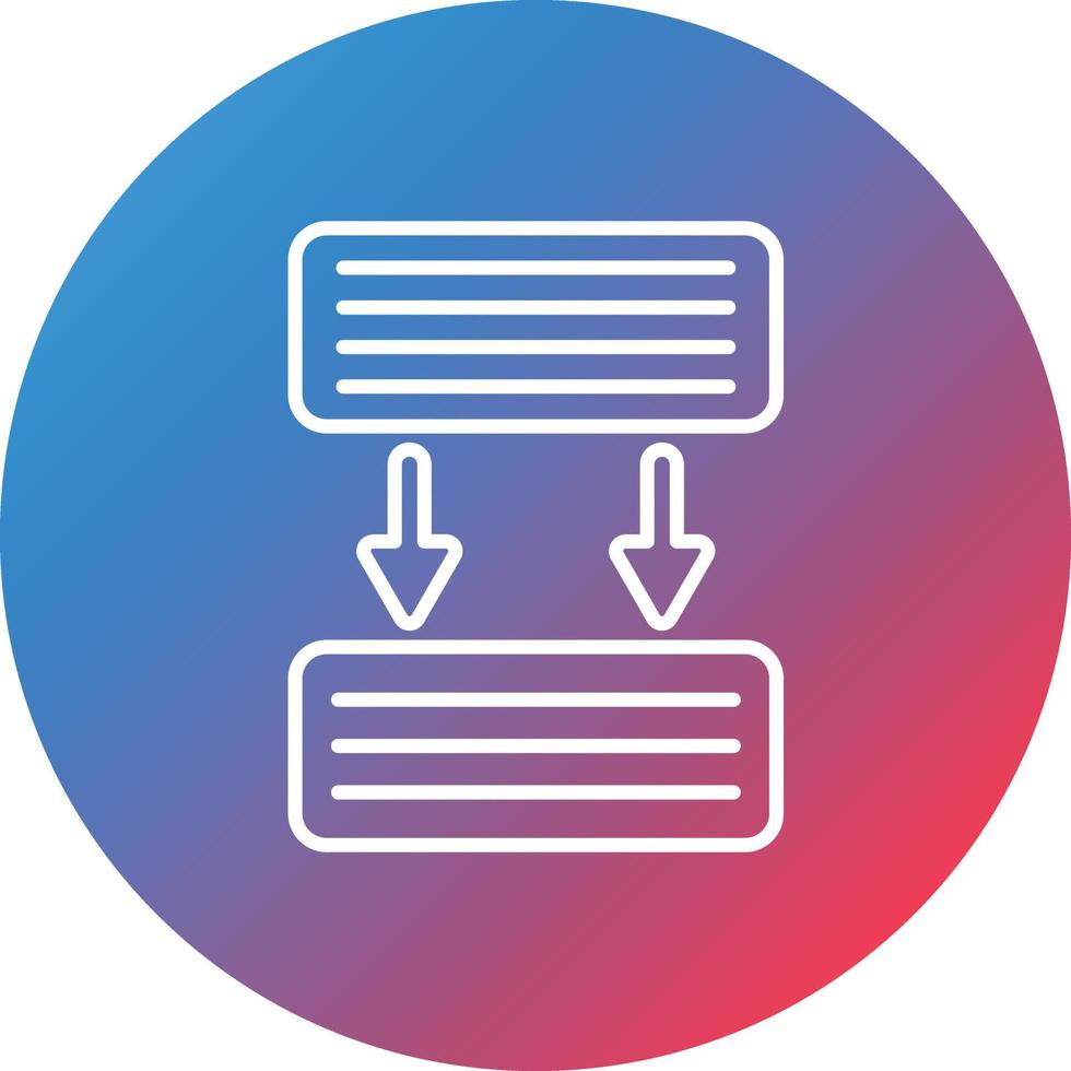 Sentence Length Line Gradient Circle Background Icon vector