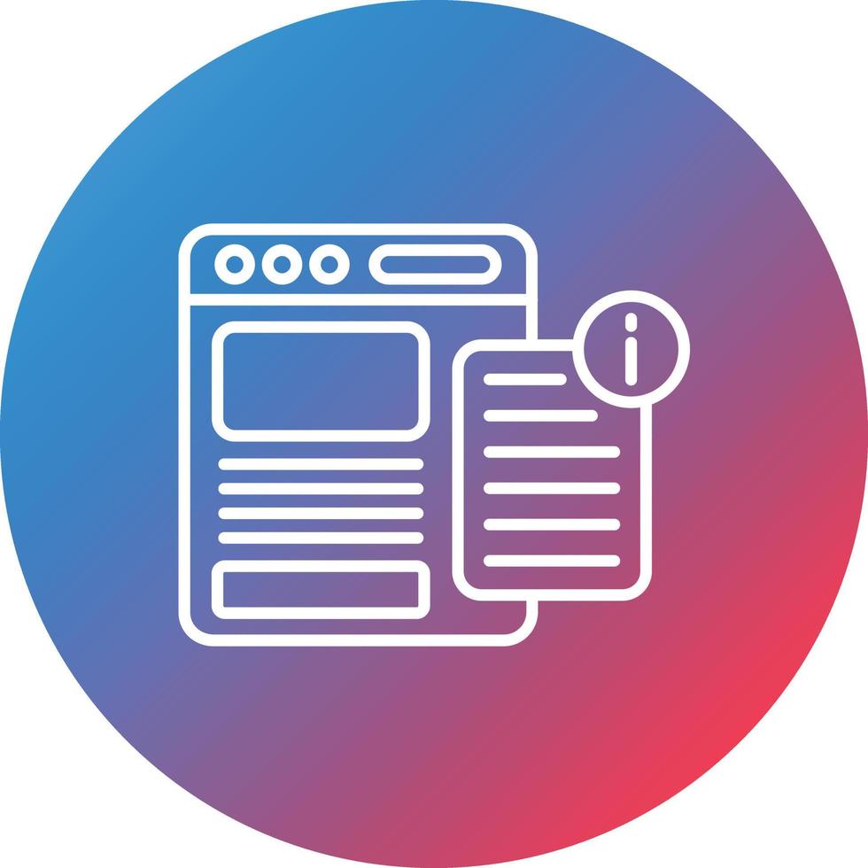 Squeeze Page Line Gradient Circle Background Icon vector
