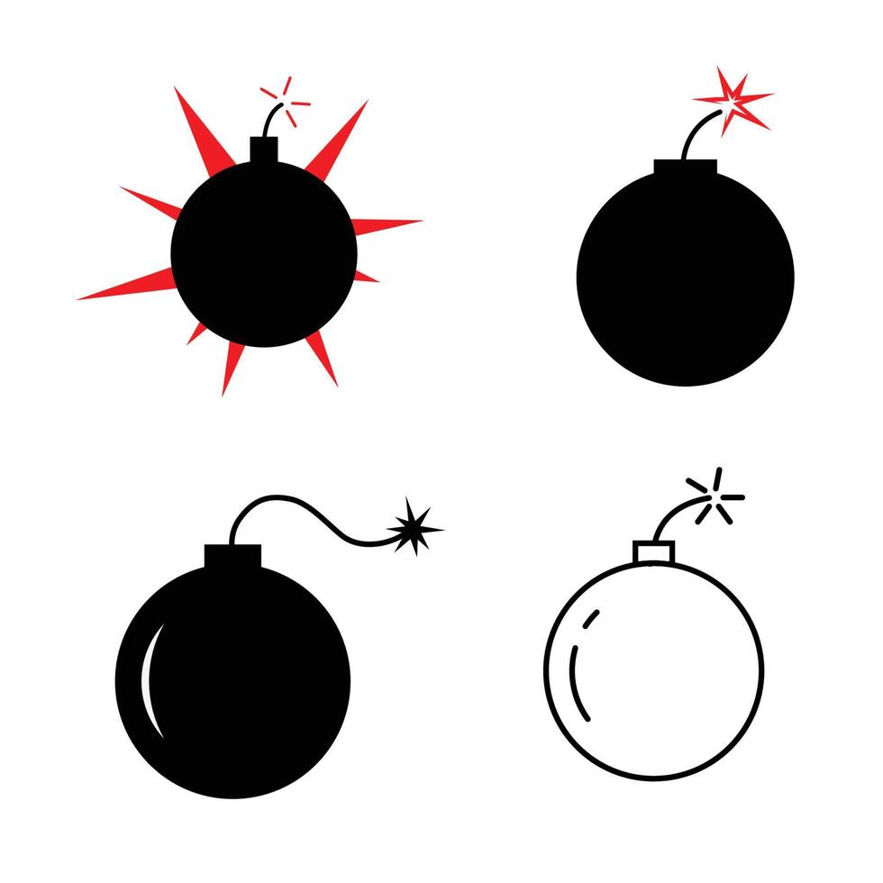 simple bomb icon vector