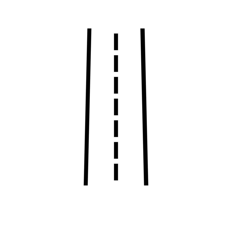 icono de carretera con línea punteada vector