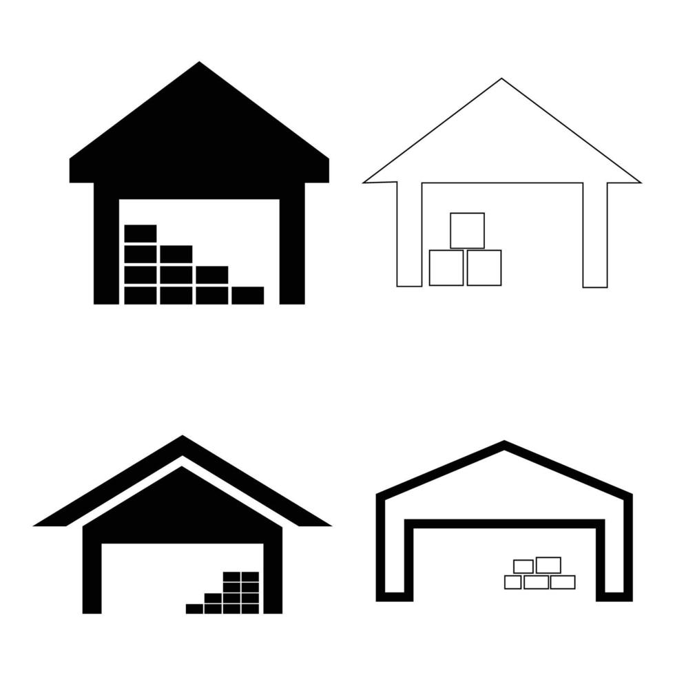 warehouse icon-bussiness,logostics,shipping illustration vector