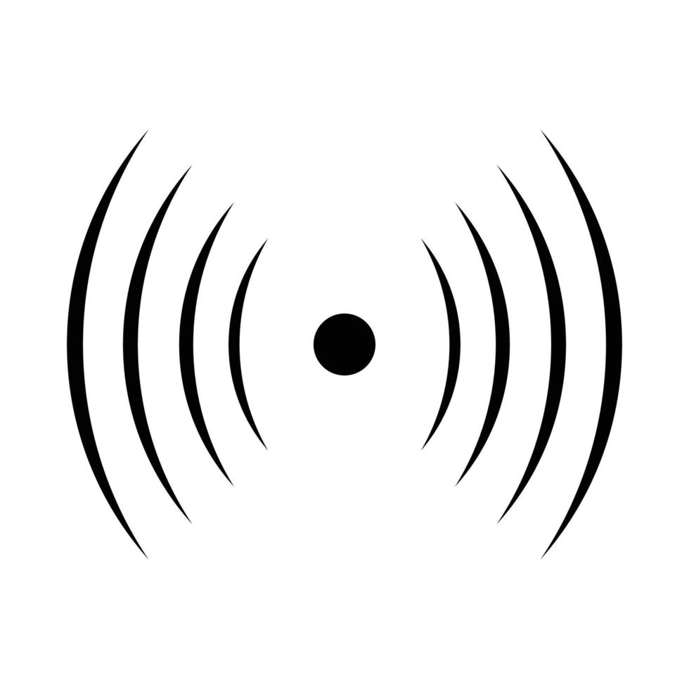 Vector radar icon - linear radiolocation sign