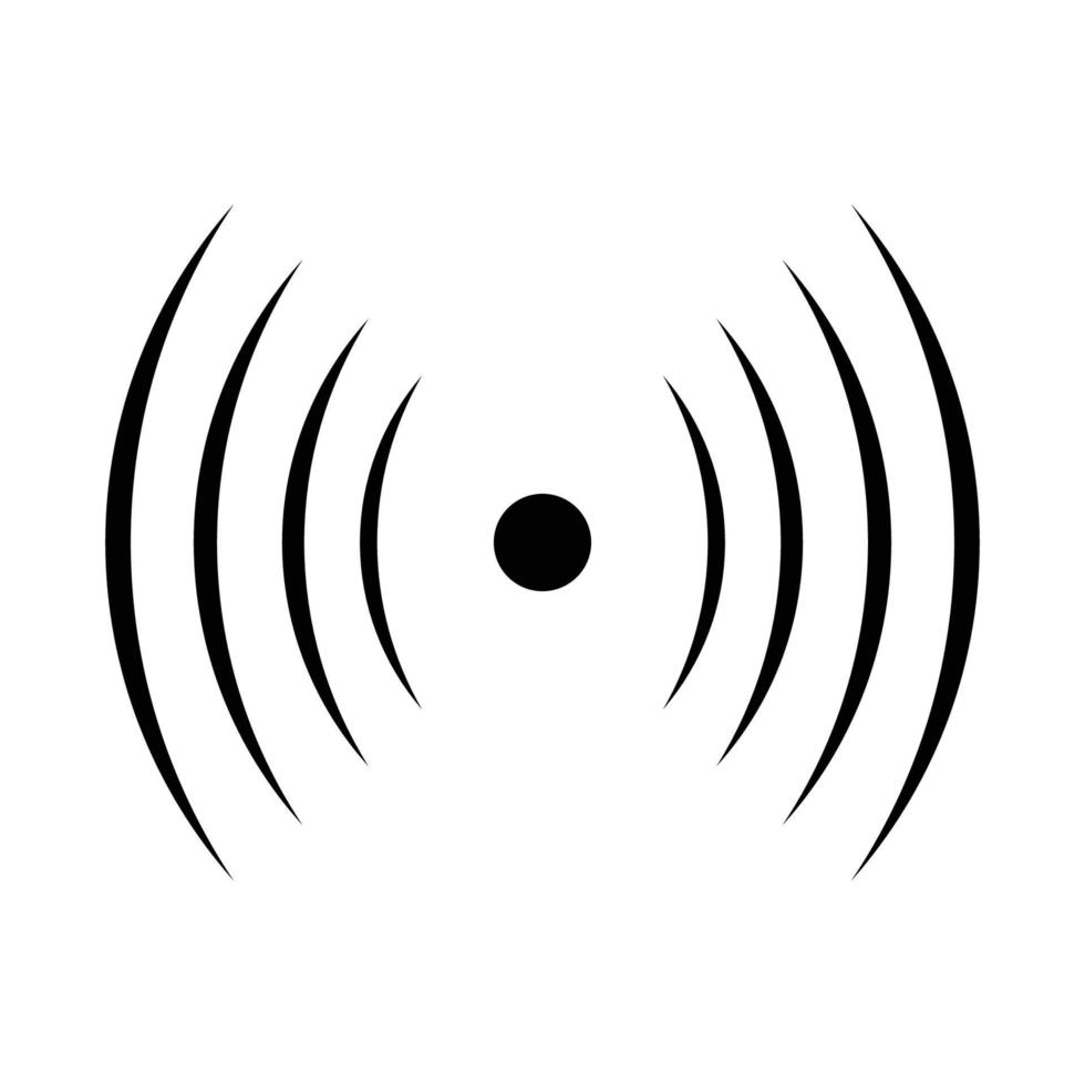 Vector radar icon - linear radiolocation sign