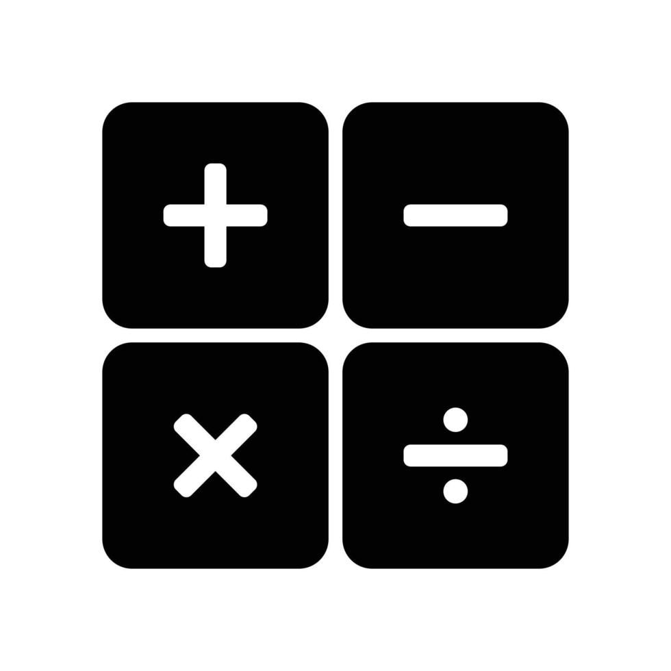 diseño de ilustración de icono de calculadora simple vector