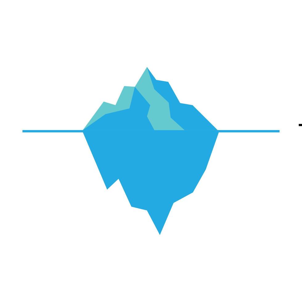 simple iceberg icon vector