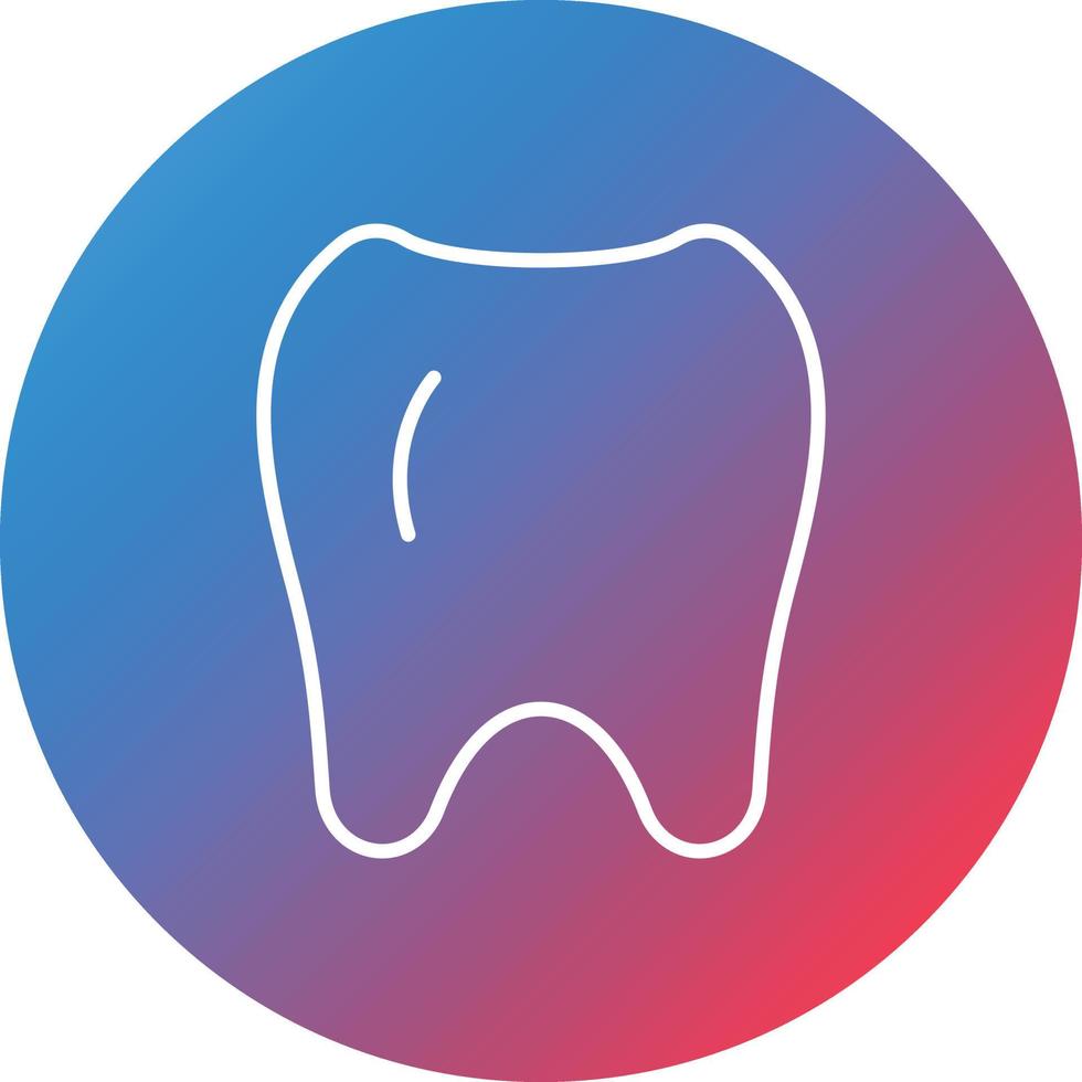 Teeth Line Gradient Circle Background Icon vector