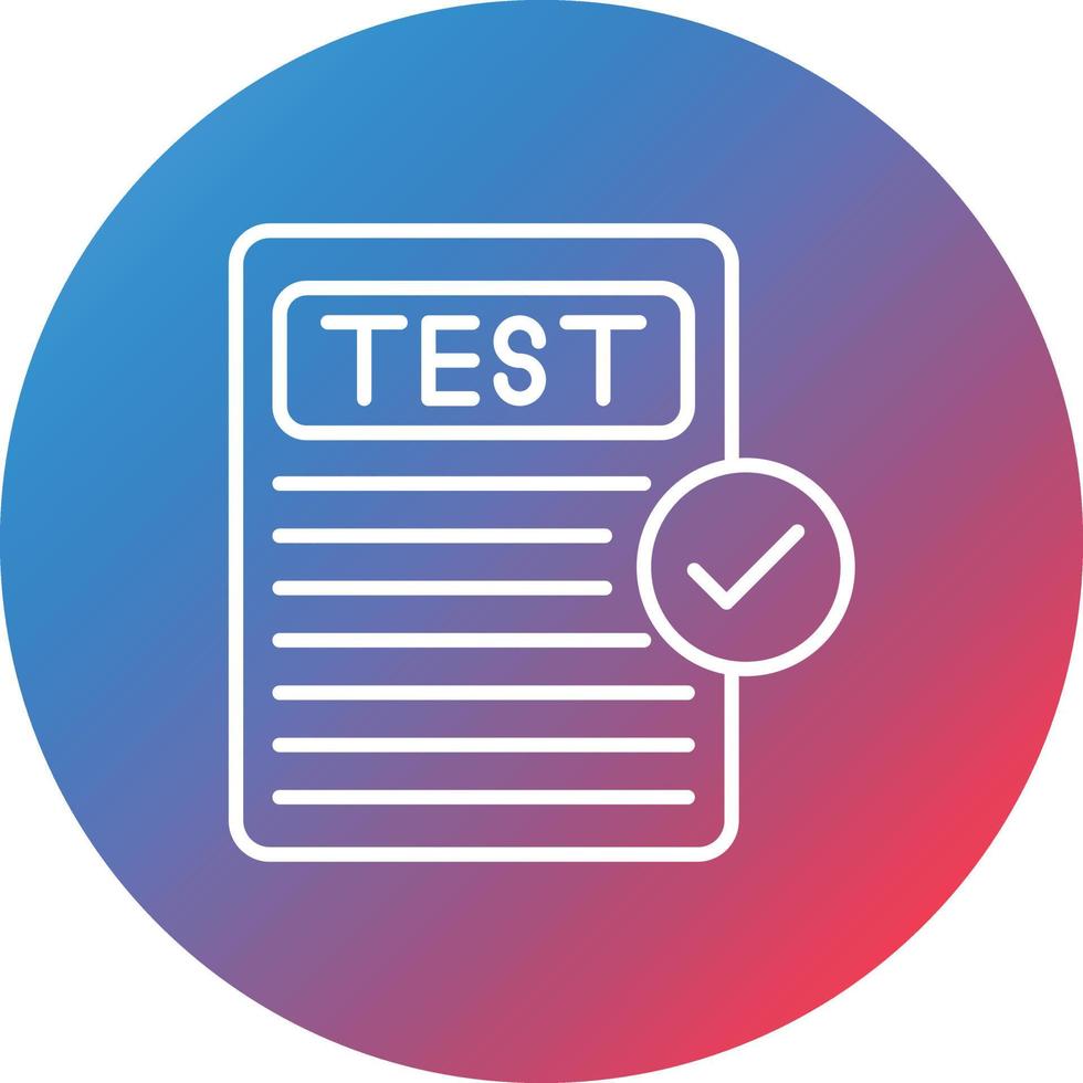 Testing Line Gradient Circle Background Icon vector