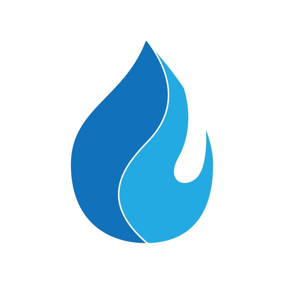 blue fire flame logo vector