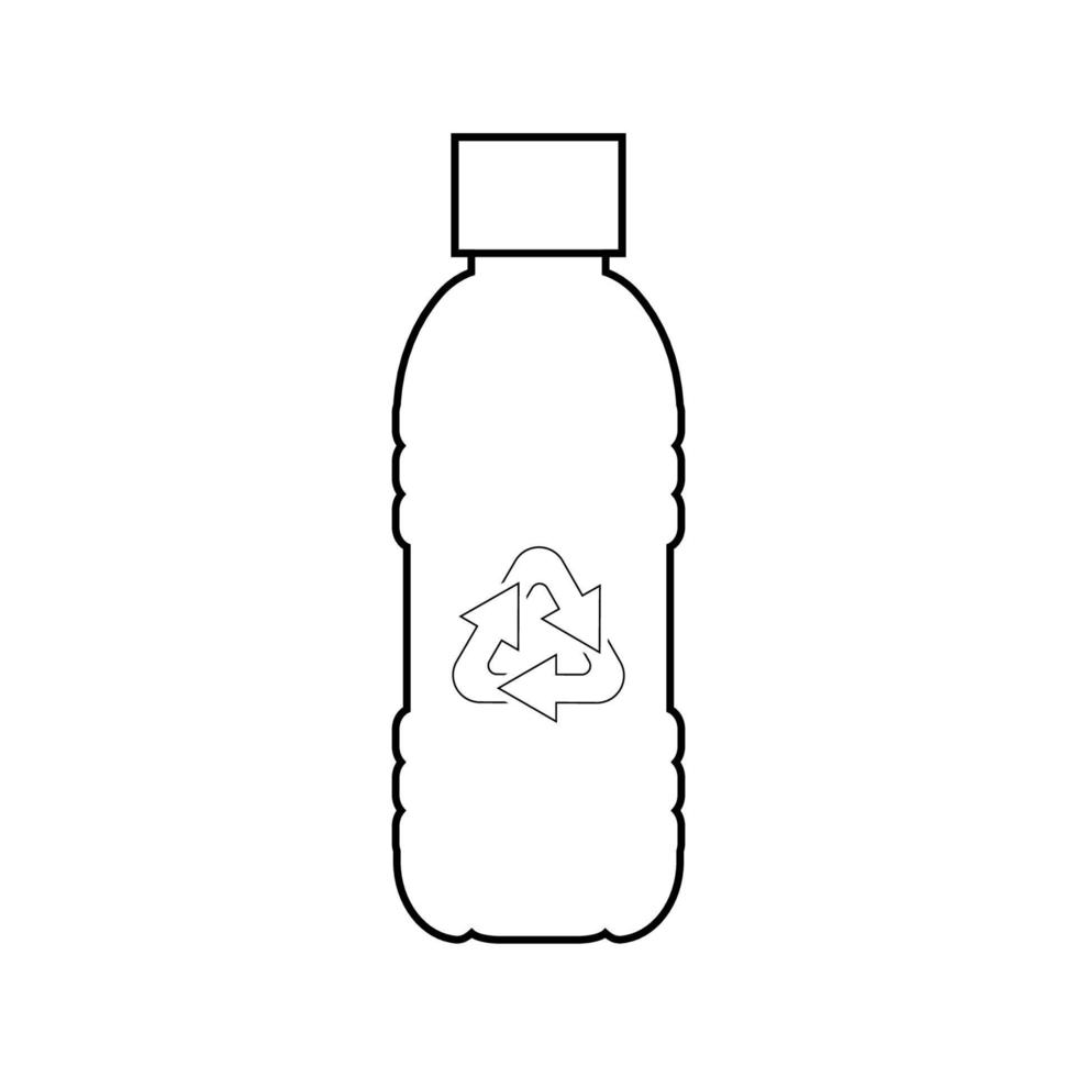 diseño de vector de icono de botella de plástico