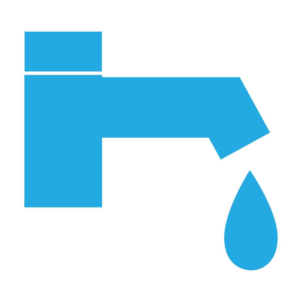 water drops from faucet icon vector