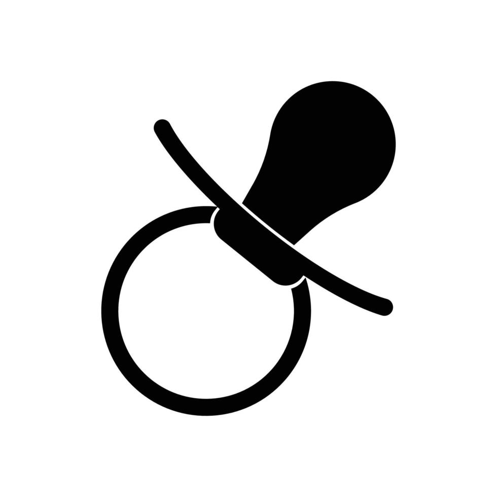 baby pacifier icon vector