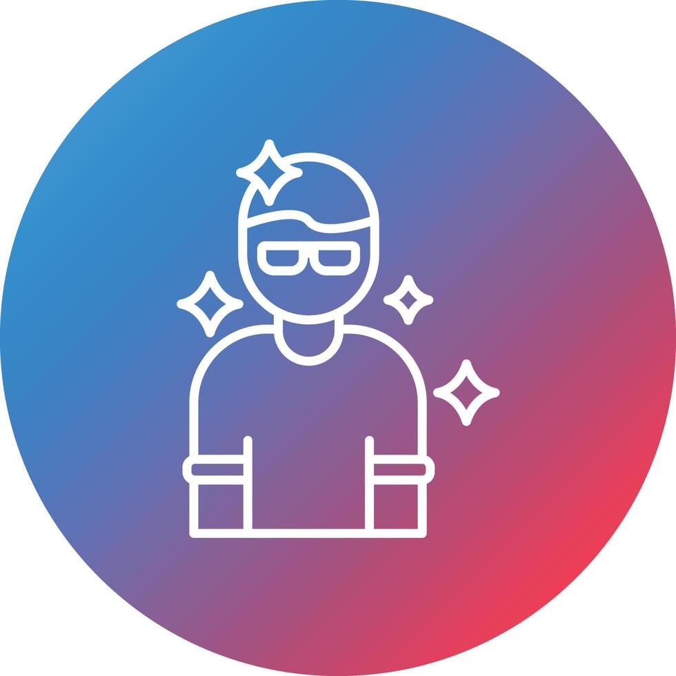 Celebrity Influencers Line Gradient Circle Background Icon vector