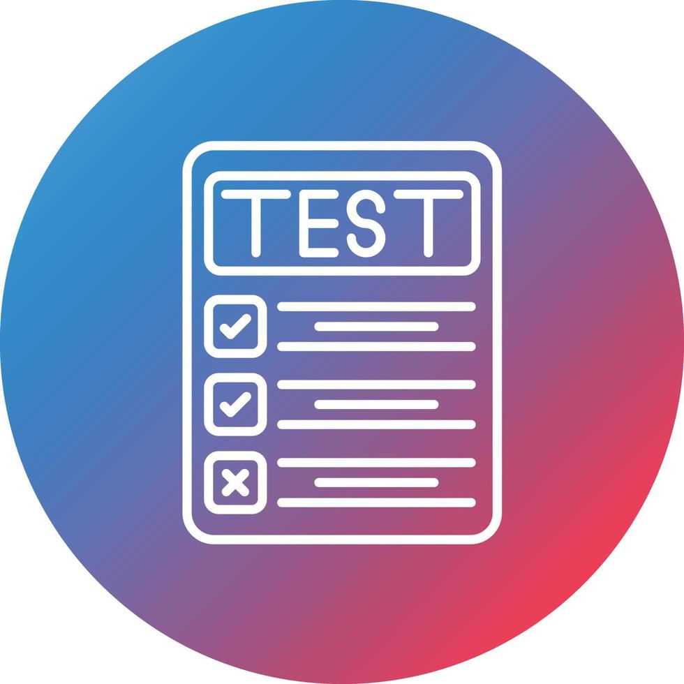 Testing Line Gradient Circle Background Icon 16831888 Vector Art at