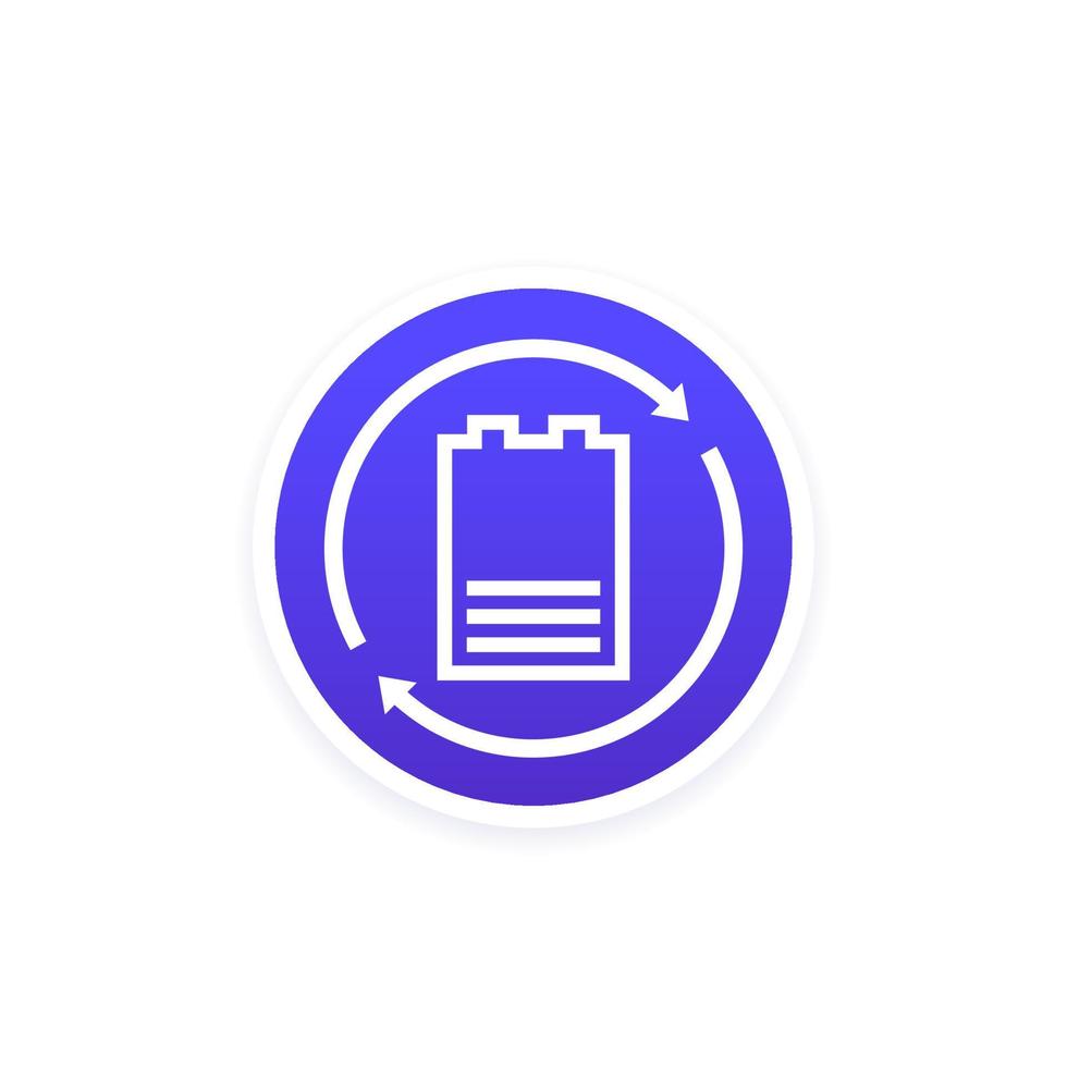 replace battery icon, vector design
