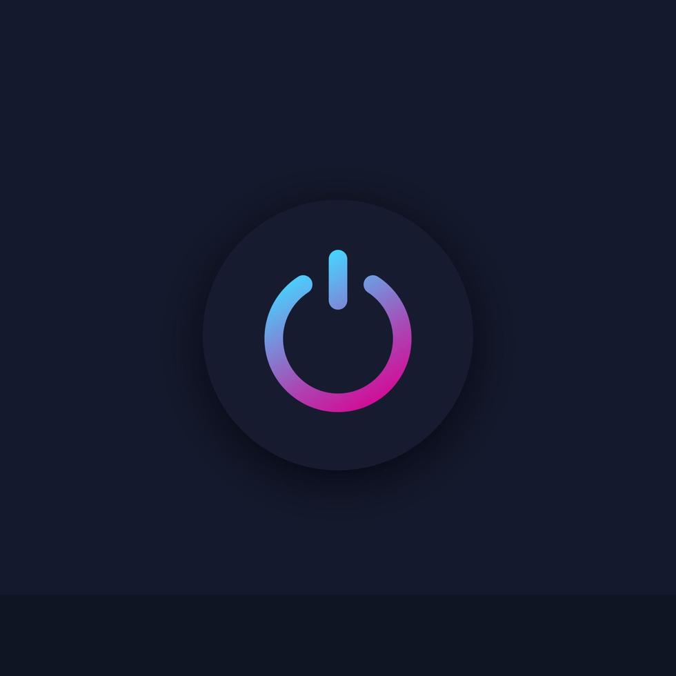 off button, dark vector design