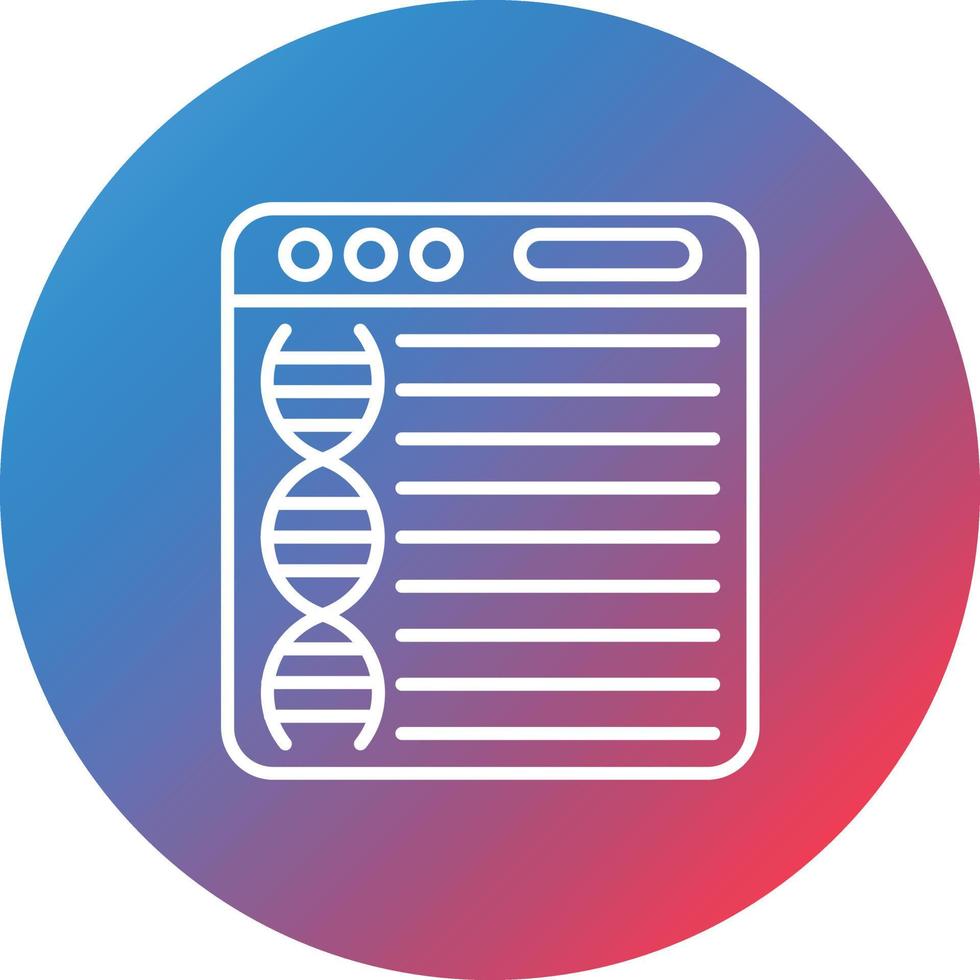 Bioinformatics Line Gradient Circle Background Icon vector