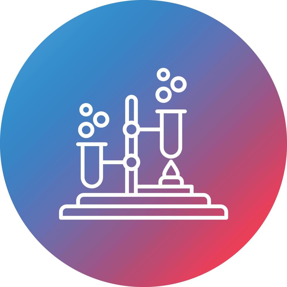 Chemical Laboratory Line Gradient Circle Background Icon vector