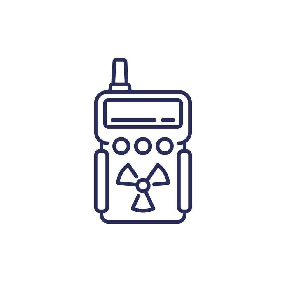 radiation detector icon, line vector