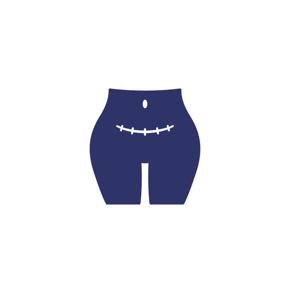 cesarean section icon on white vector