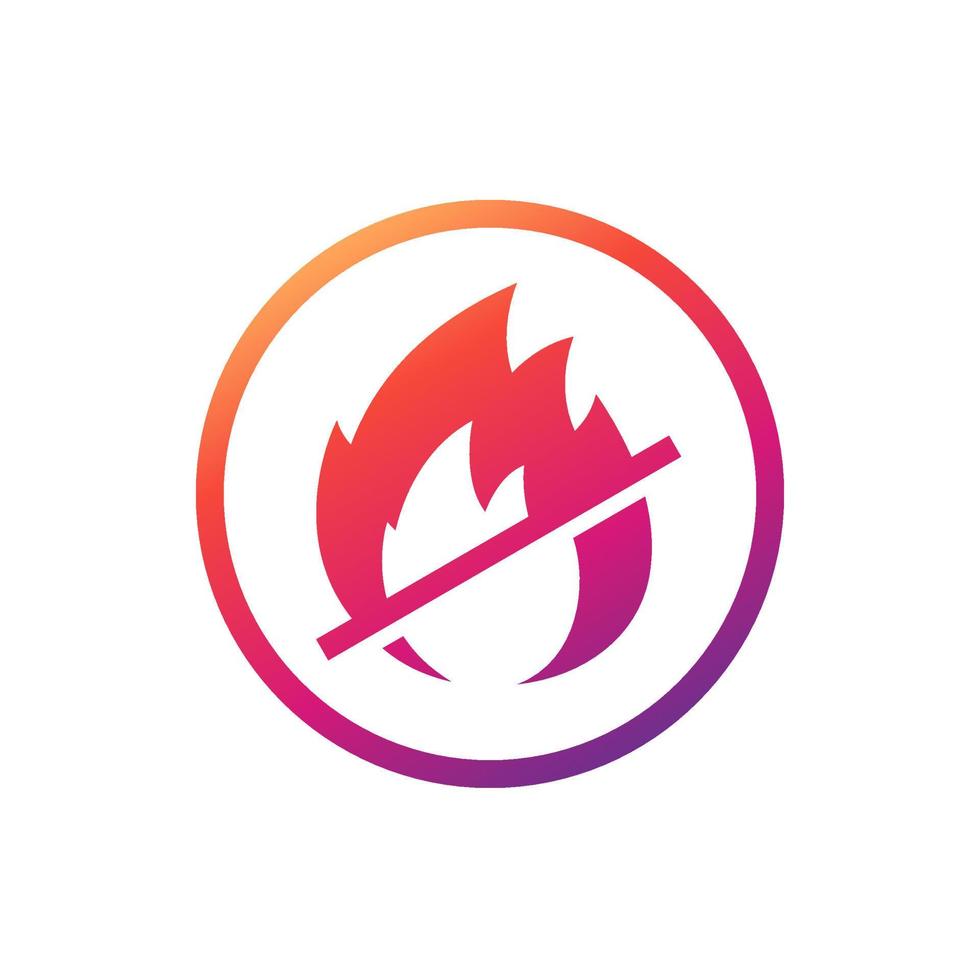 Flame retardant icon on white vector