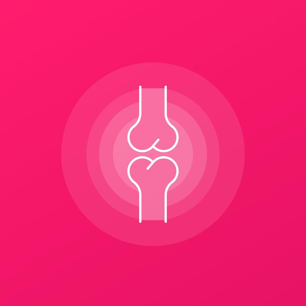 dolor articular o icono de artritis, vector