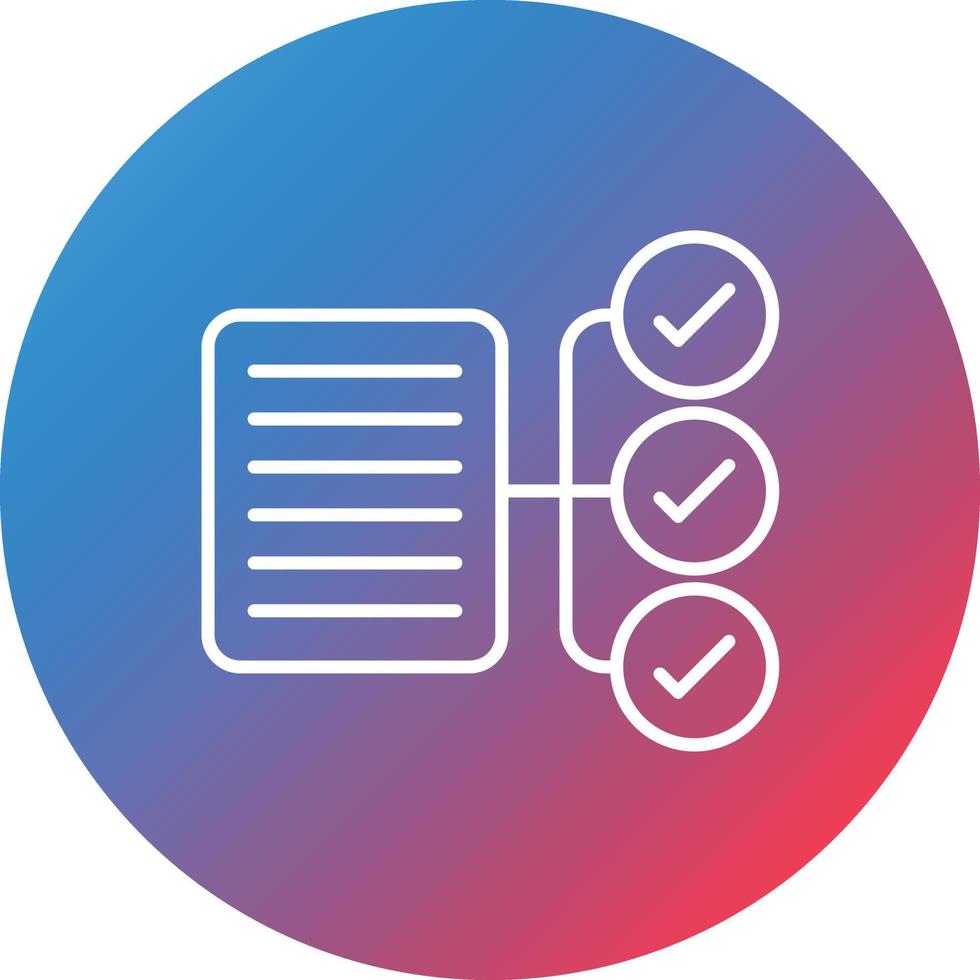 Deliverables Line Gradient Circle Background Icon vector