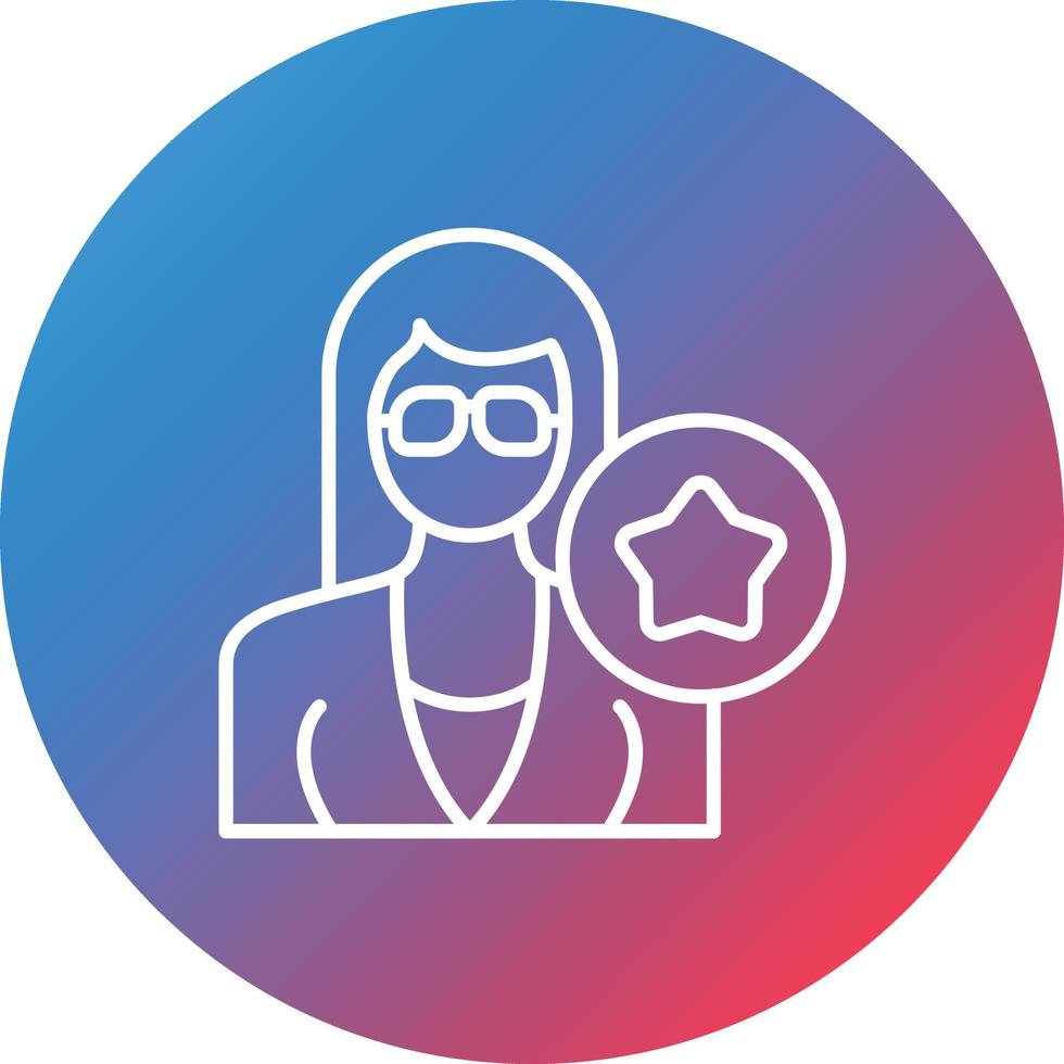 Influencer Relations Line Gradient Circle Background Icon vector