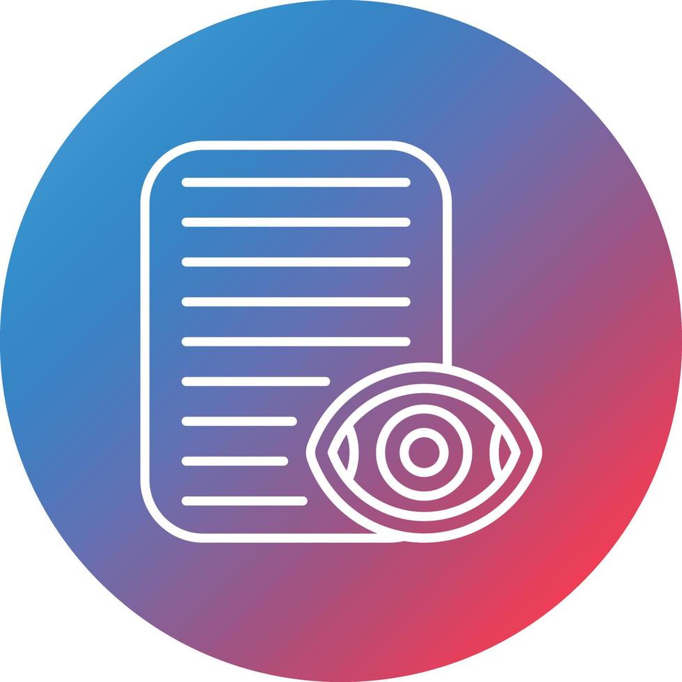 Views Line Gradient Circle Background Icon vector
