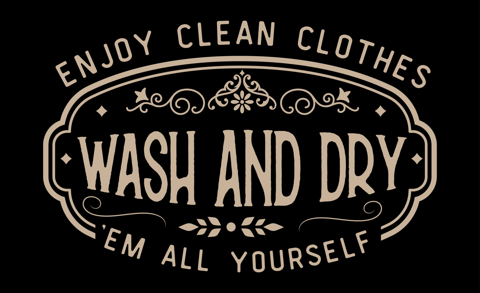 Vintage laundry sign symbols vector illustration isolated. Laundry