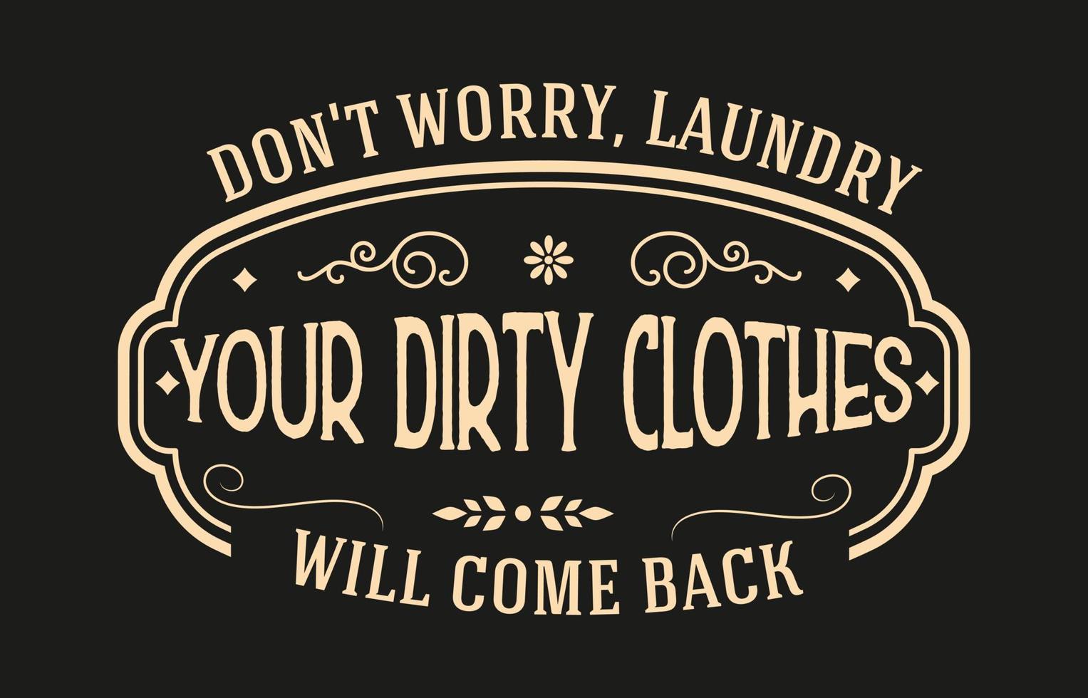 Vintage laundry sign symbols vector illustration isolated. Laundry