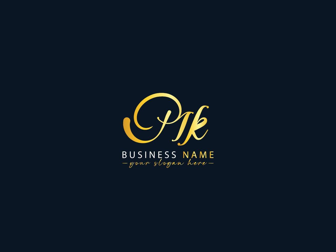 Typography Mk Logo, Creative mk Letter Logo Design vector